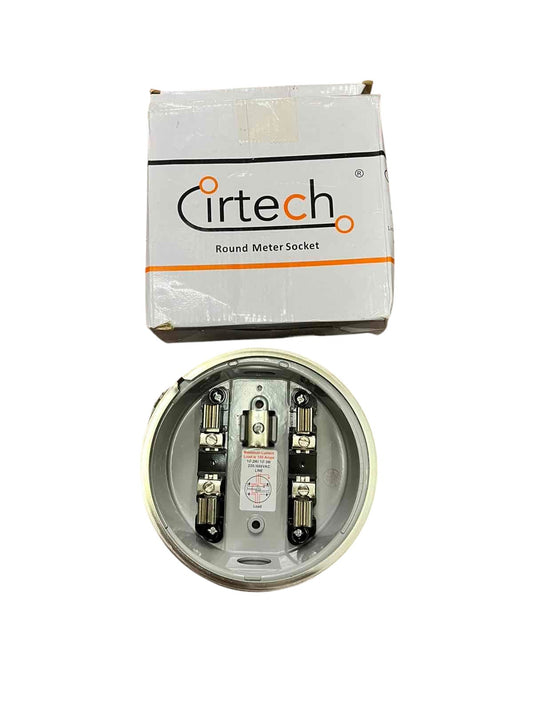 Cirtech Round Meter Base 1", Electrical Meter Base, KWH Meter base 1" Hub Size
