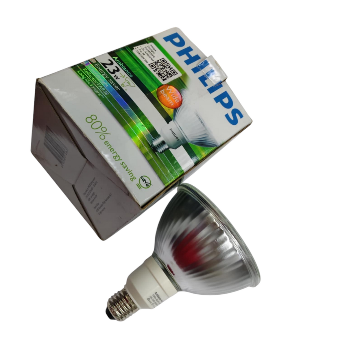 Philips 23W PAR 38 Lamp CFL Cool Daylight E27 220V 6500K Ambiance Weries Compact Fluorescent Lamp