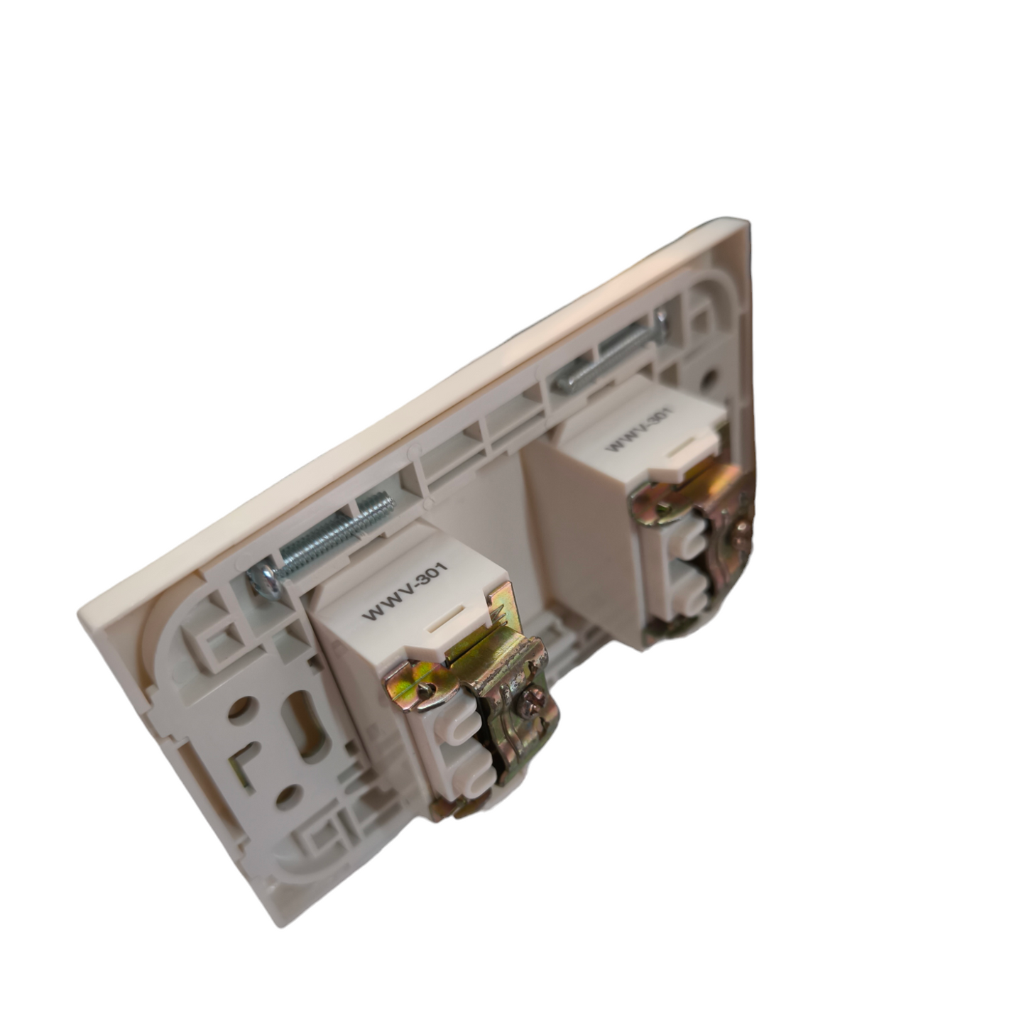 Omni 2 Gang Cable TV Outlet with Plate WWP-112+(WWV-301x2)