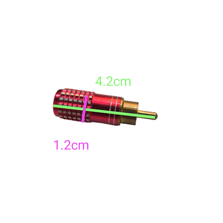 Grippes RCA Plug Metal Yellow Connector