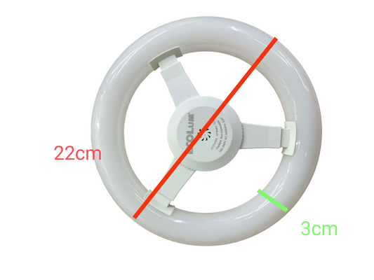 Ecolum 12W LED Circular Tube with E27 Driver 220V Daylight 6500K CCT112DL