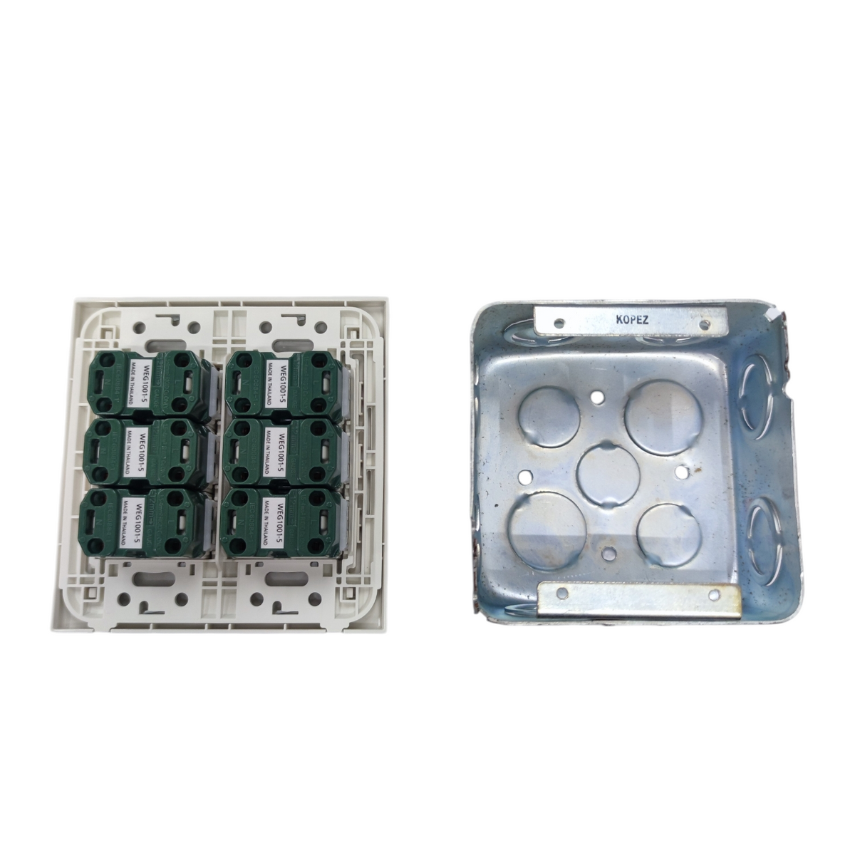 Panasonic 6 Gang Flat Pin Outlet 16A 250V with Utility Box (WEG6806+(6XWEG1001-5)+Utility Box
