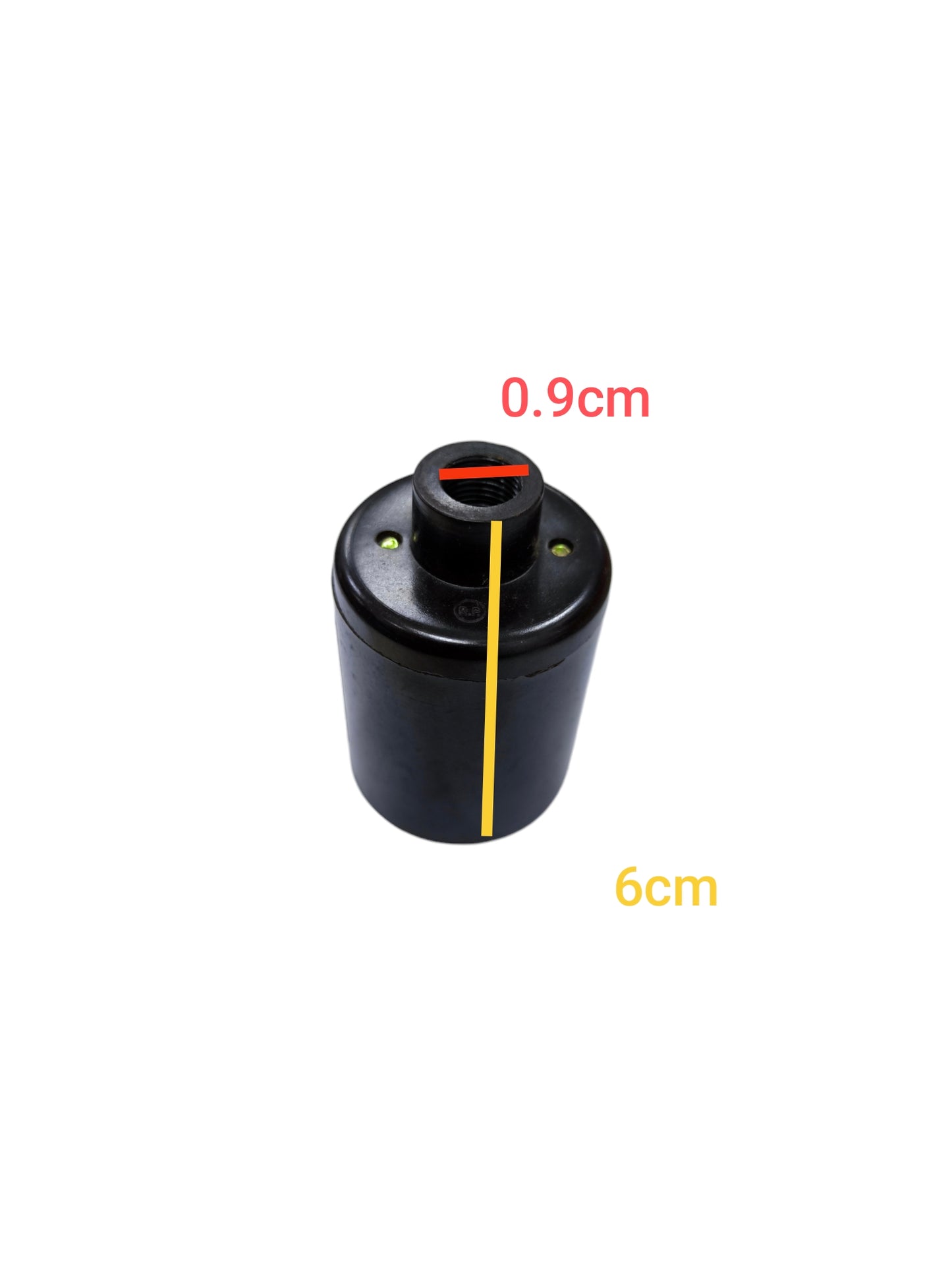 Kopez black 1/8 inch lamp socket replacement with measurements for lighting installation
