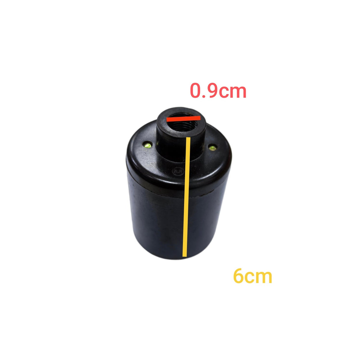 Kopez black 1/8 inch lamp socket replacement with measurements for lighting installation