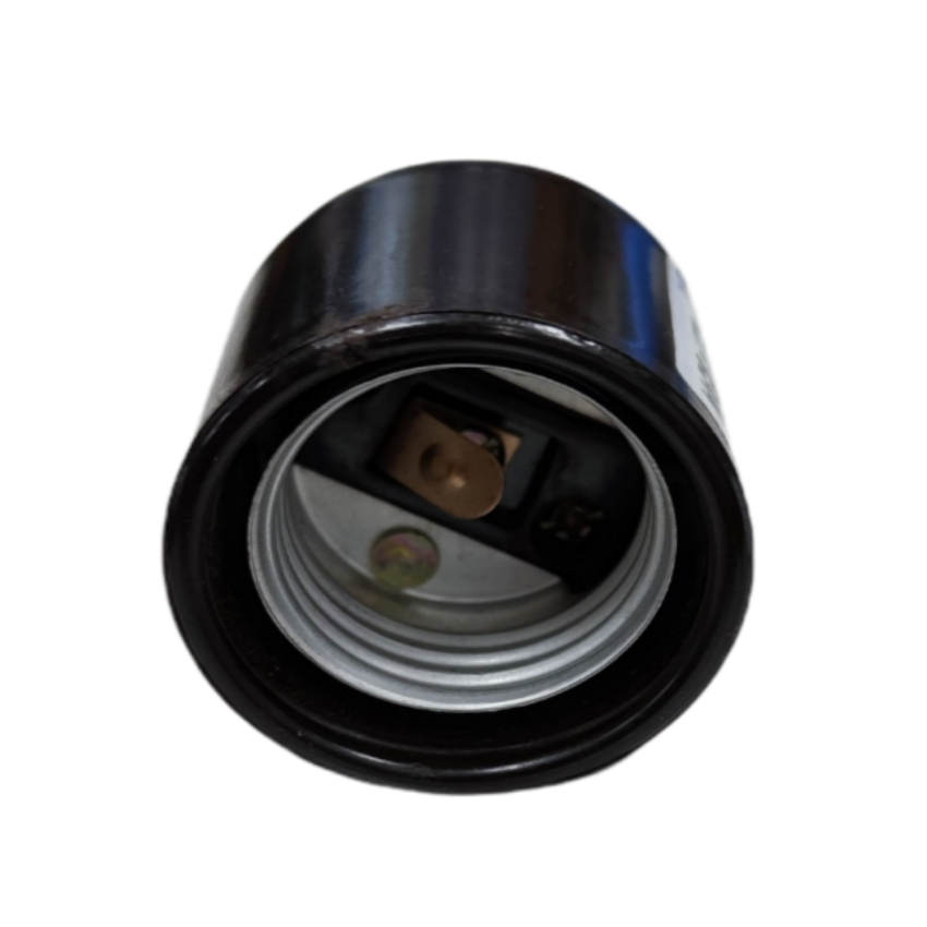 Kopez 1/8 inch lamp socket replacement with metal and black plastic components for lighting installation