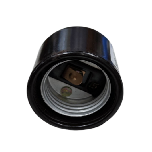 Kopez 1/8 inch lamp socket replacement with metal and black plastic components for lighting installation