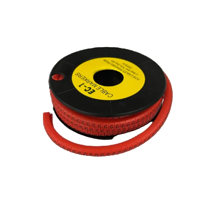 Grippes 1000pcs Cable Marker Red - G on a spool for organized cable management