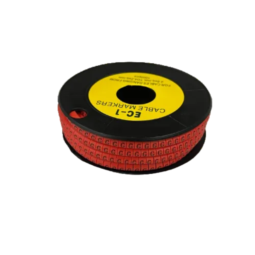 1000pcs Cable Marker Red - G on a spool for organized cable management and labeling