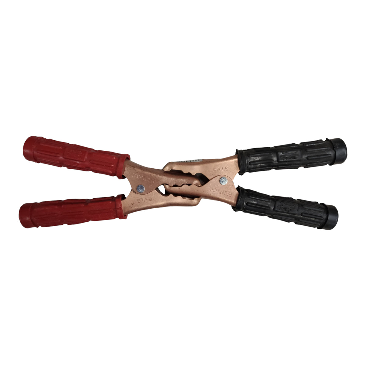 Panther 100A battery clips copper pair with insulated grips for secure connections
