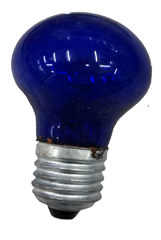 10W colored bulb E27 220V incandescent blue light bulb from China with metal screw base