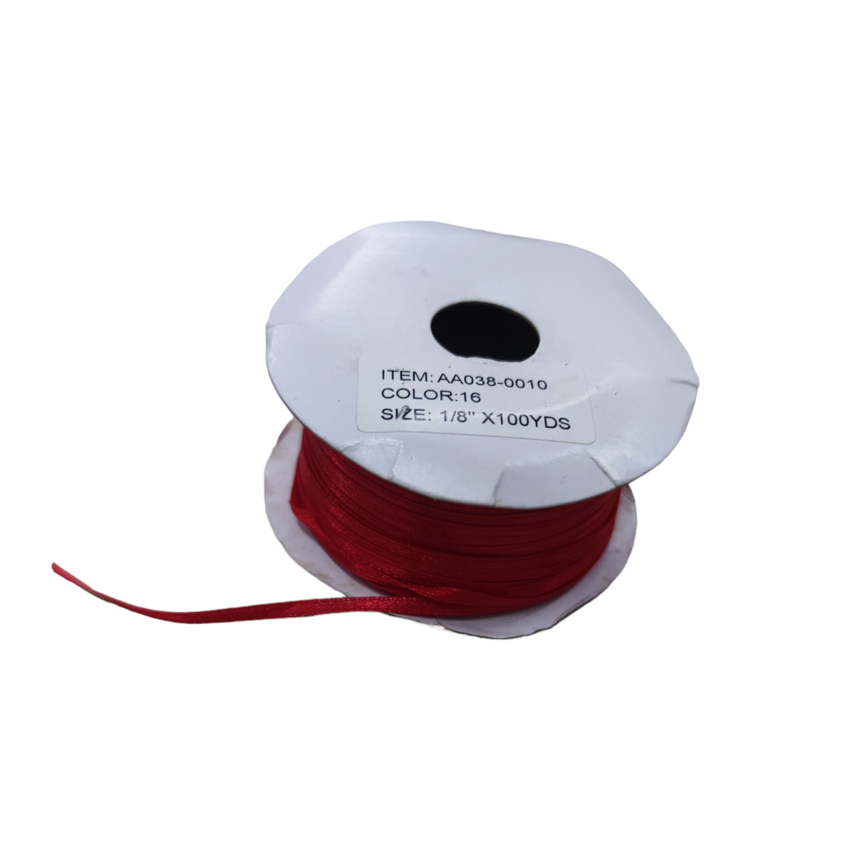 Ribbon Lace Tie Red 0.4cm per Meter