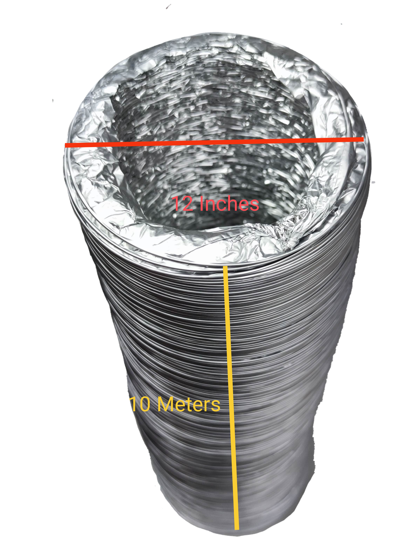 Tailee 12 Inches Aluminum Air Duct flexible vent pipe for stoves and cooktops parts