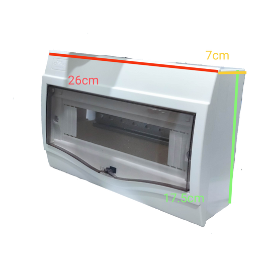 ZY 12 Ways Distribution Box Plastic Base with transparent cover and compact design for electrical wiring