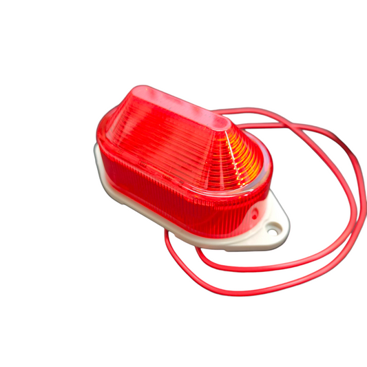 Denko 12V DC blinker warning signal light in red for enhanced visibility in work and safety applications