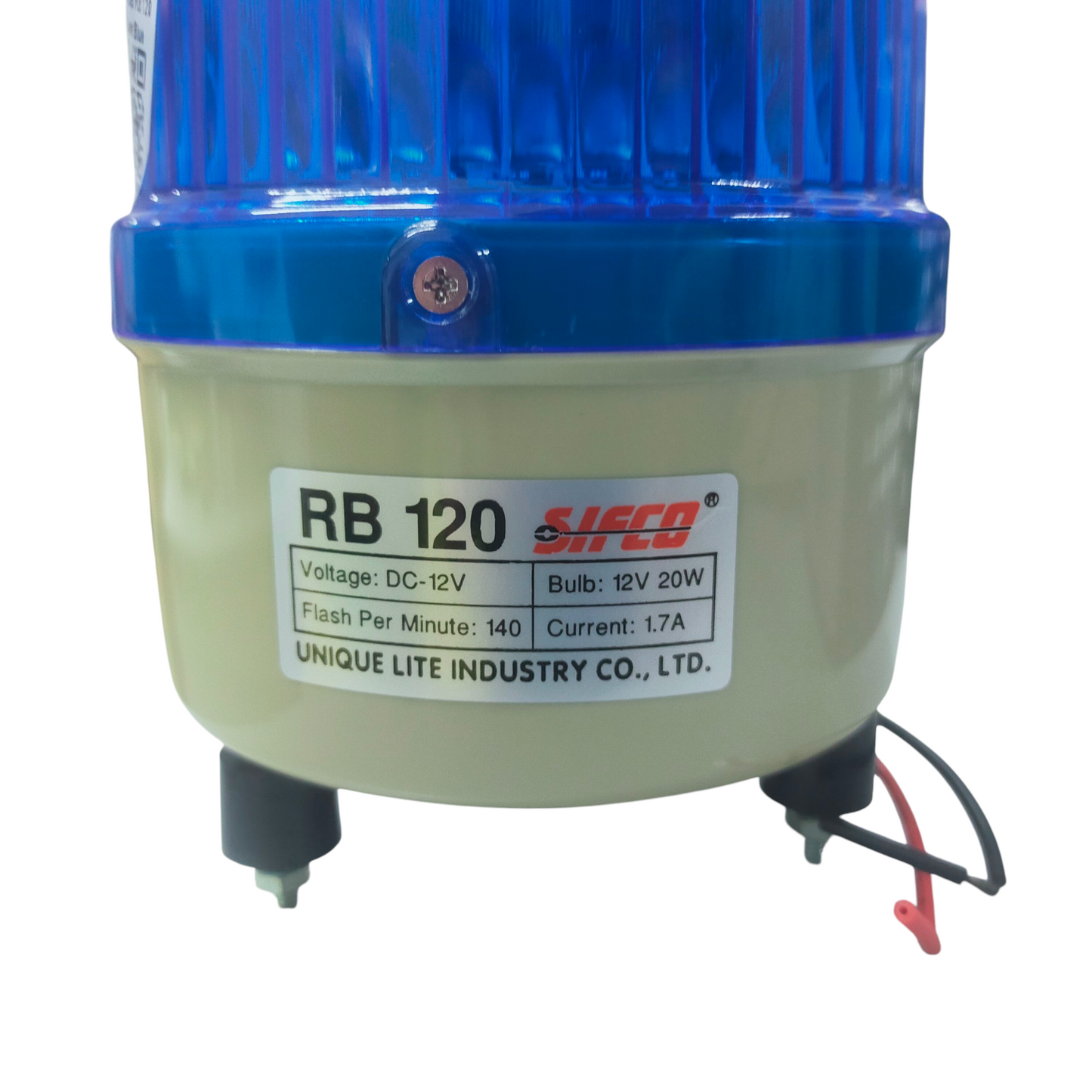 Denko Revolving Light, Warning Light (Rotary Beacon) 12V DC Blue
