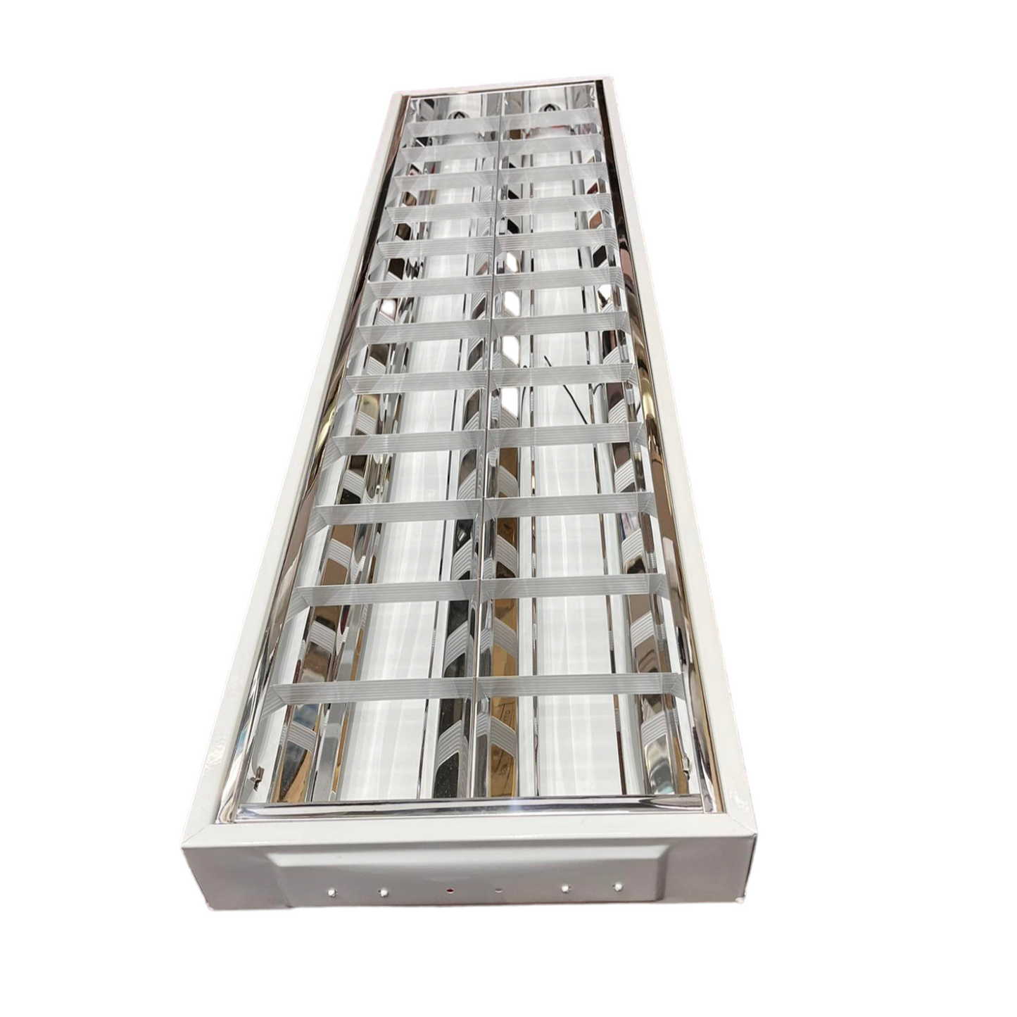 Light Master 12x48 lighting fixture for LED fluorescent tubes with reflective metal grid