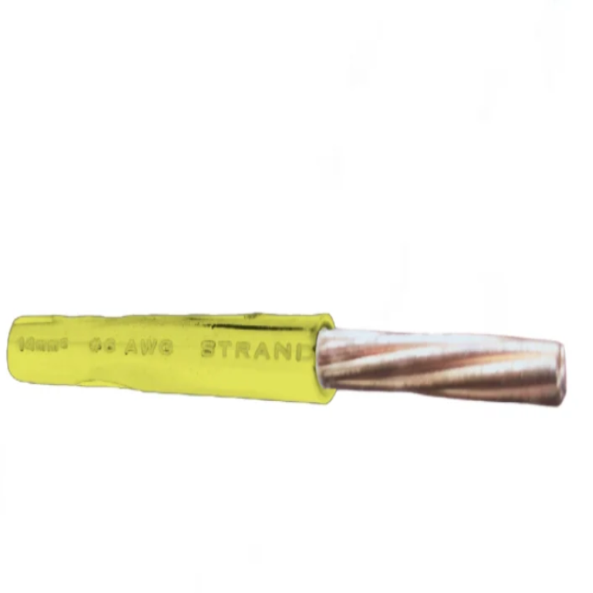 Duraflex 14mm THHN Wire AWG 6 Yellow for reliable electrical wiring applications