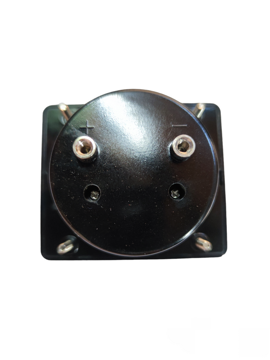 Lion 15A DC Panel Meter 60 x 70mm electrical trade tool with black mounting panel