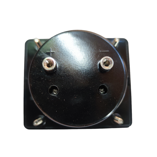 Lion 15A DC Panel Meter 60 x 70mm electrical trade tool with black mounting panel