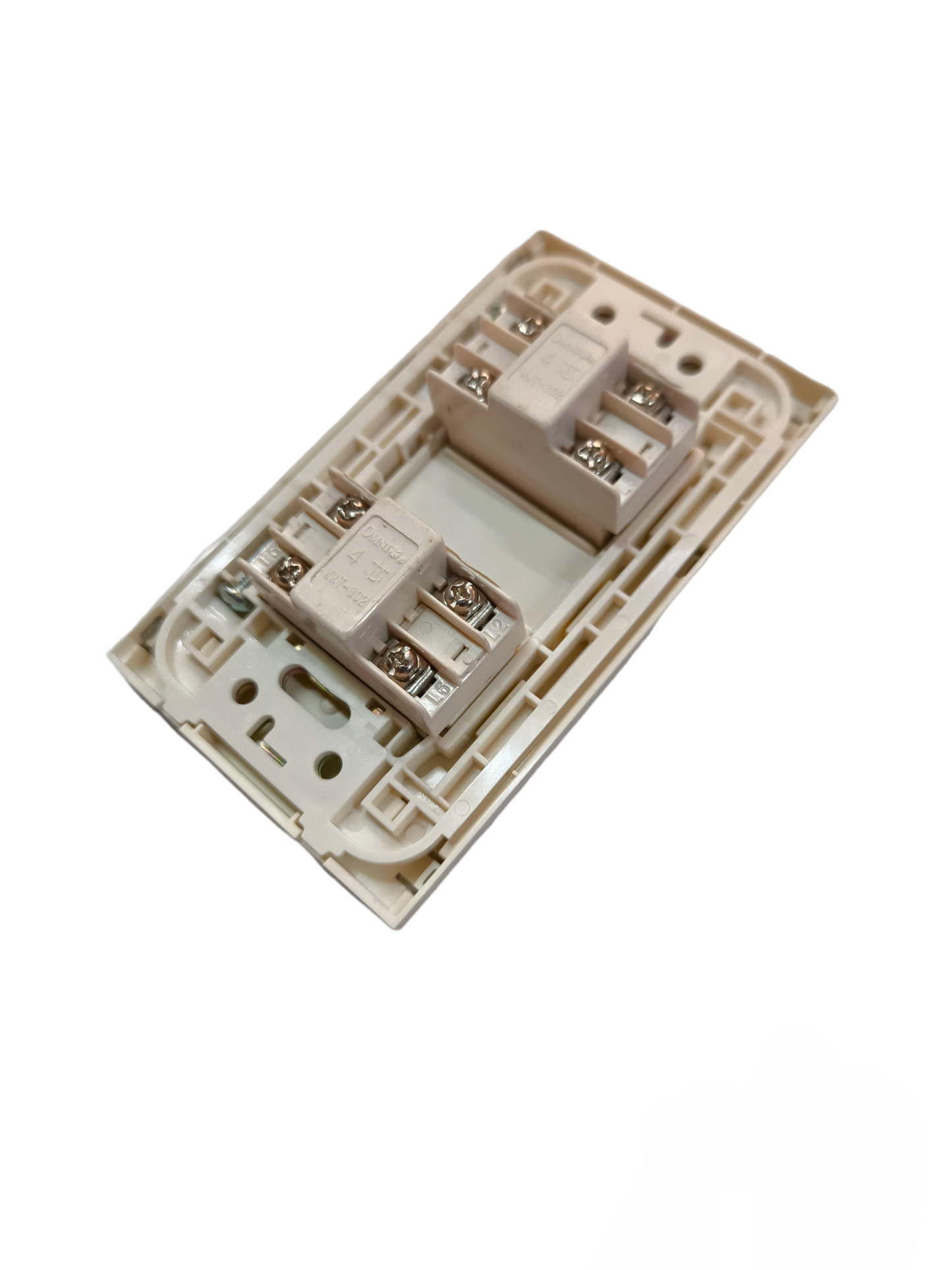 Omni 2 Gang Telephone Outlet with Stainless Plate Cover WWP-112S+(WWT-302x2) Voice Outlet
