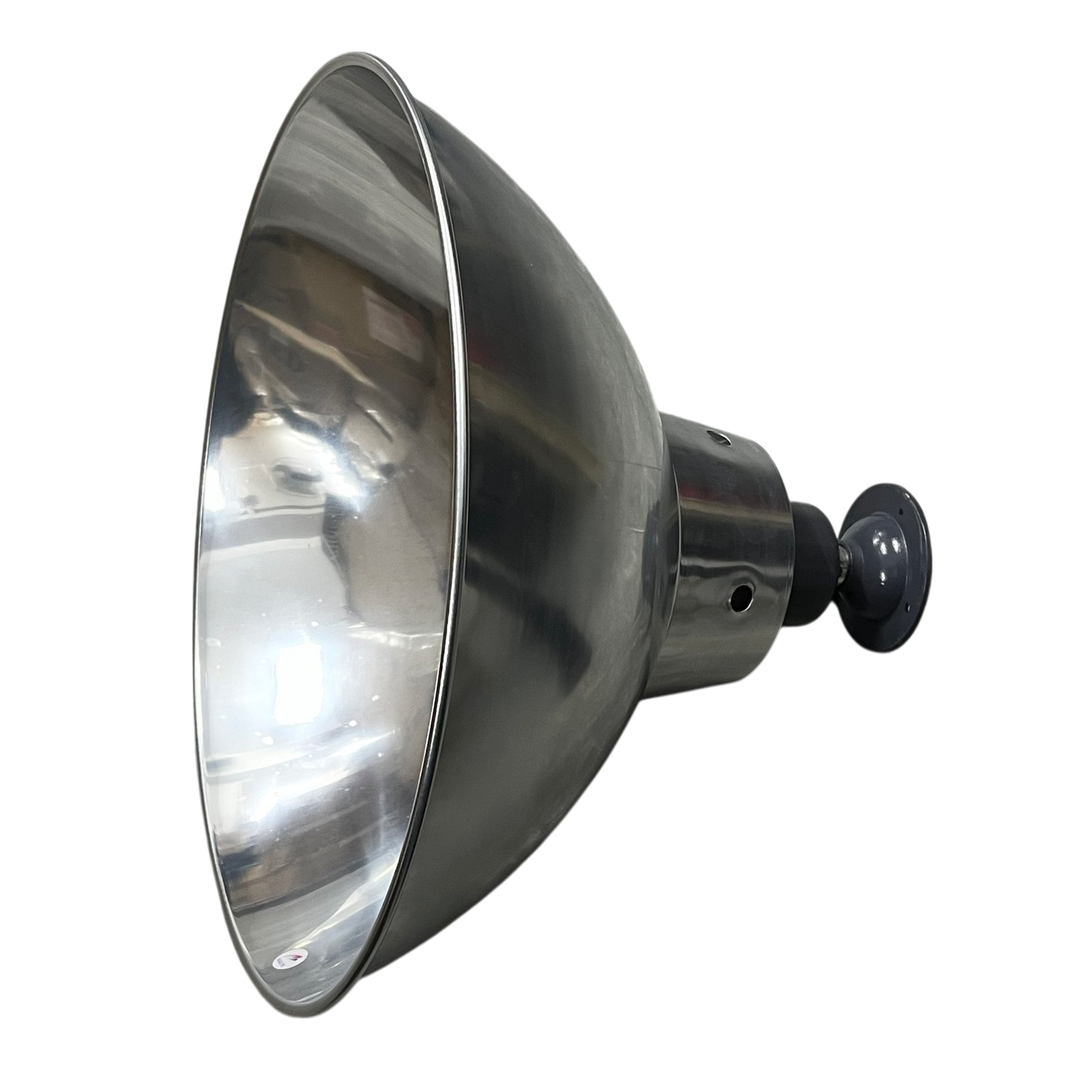 16 Inch aluminum reflector E27 socket lighting installation accessory by Biglite with polished metal finish