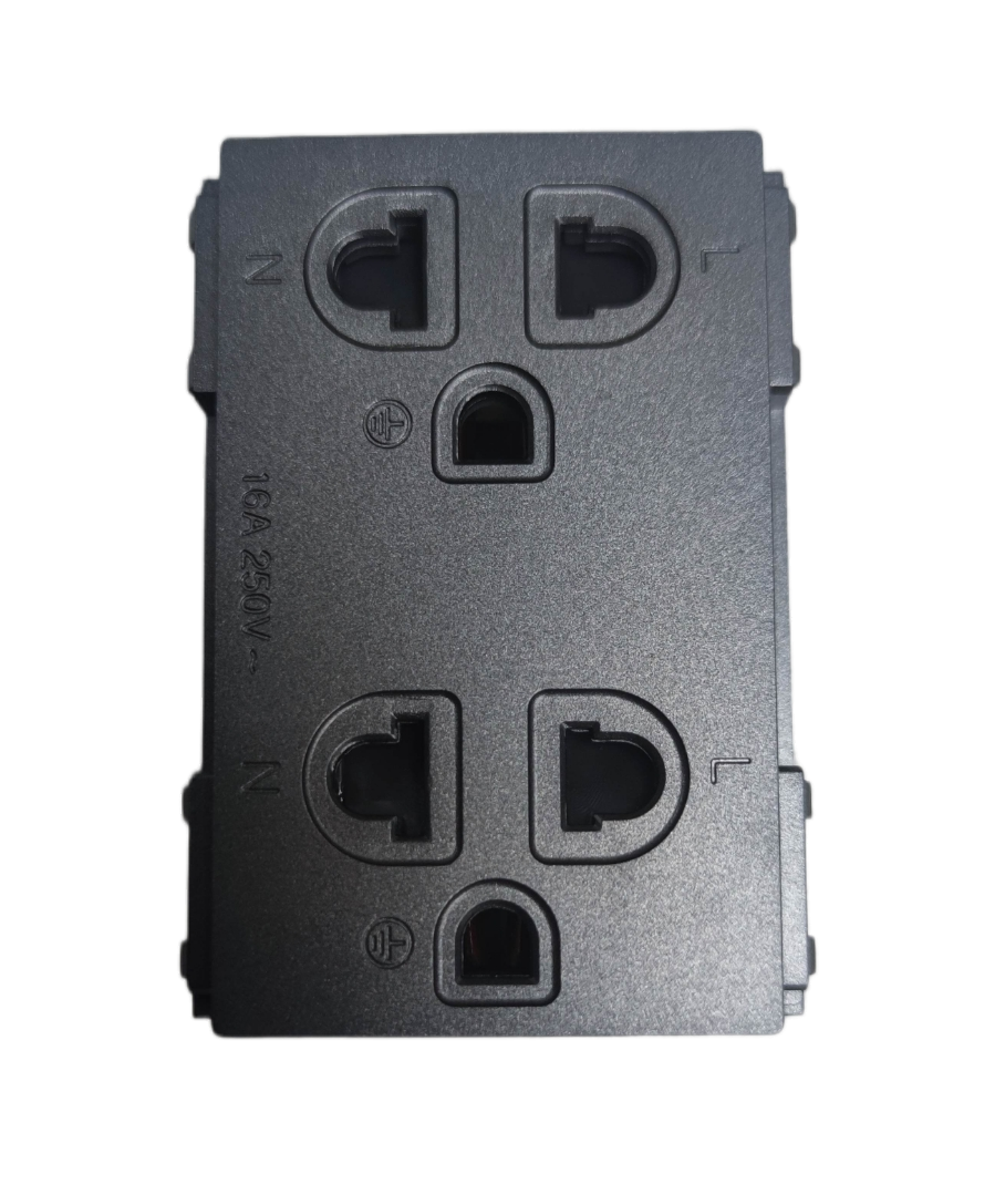 Omni Duplex Universal Outlet with Ground ( Designer Series) Graphite DWG-402G 16A 250V