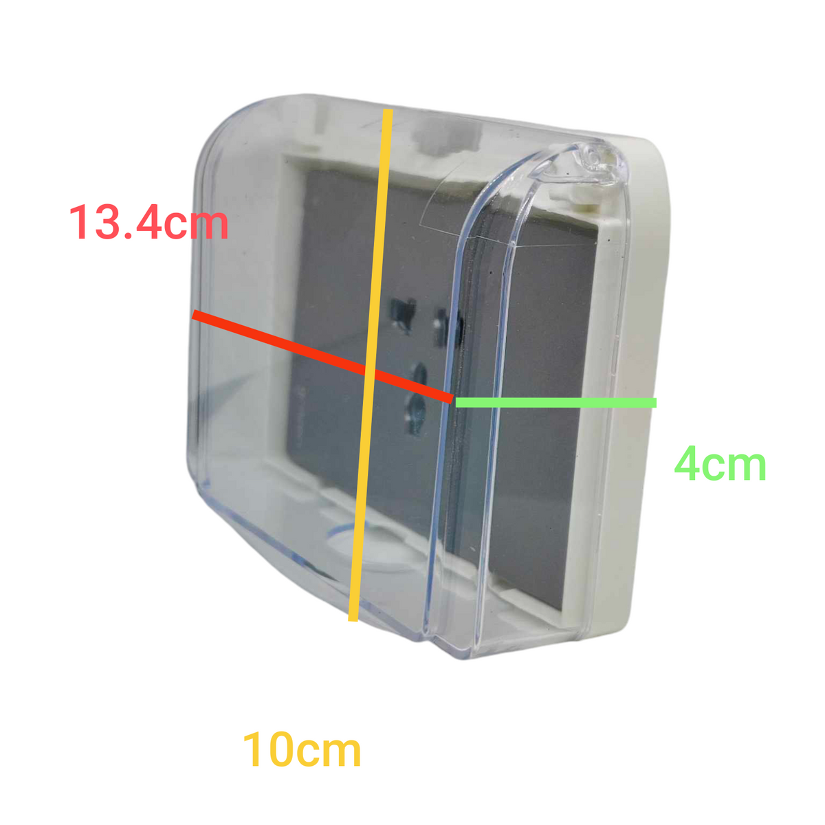 Grazen 16A 220V outdoor electrical socket cover with a transparent design for protection against weather elements
