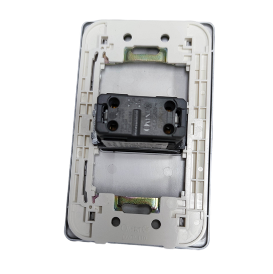 Omni 16A 250V modern wall switch base with secure mounting system for easy installation