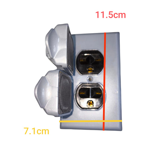 Eagle 2 Gang Weatherproof Tandem Outlet with Ground 15A 250V  CATS999 826B