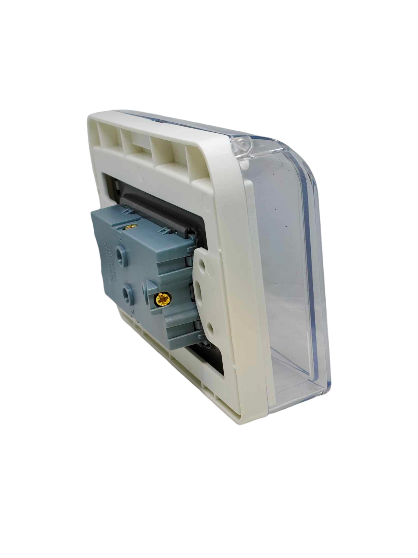 Grazen Weatherproof Plate Cover with Duplex Universal Outlet with Ground 16A 220V Available in Grey, Black, White and Gold