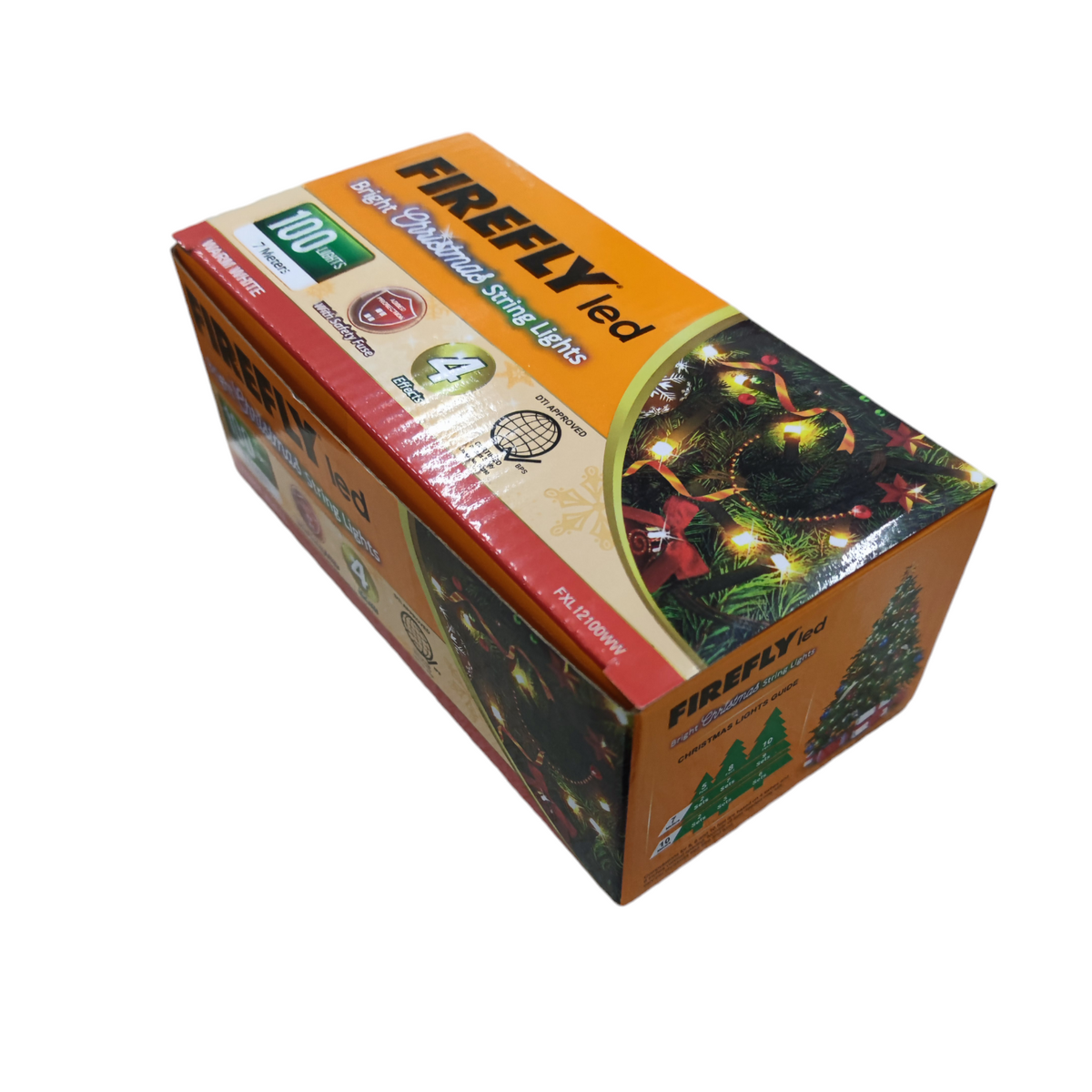Firefly LED Christmas Light 100 Light 7 Meters 4 Effects Warm White 220V Green Wire FXL12100WW