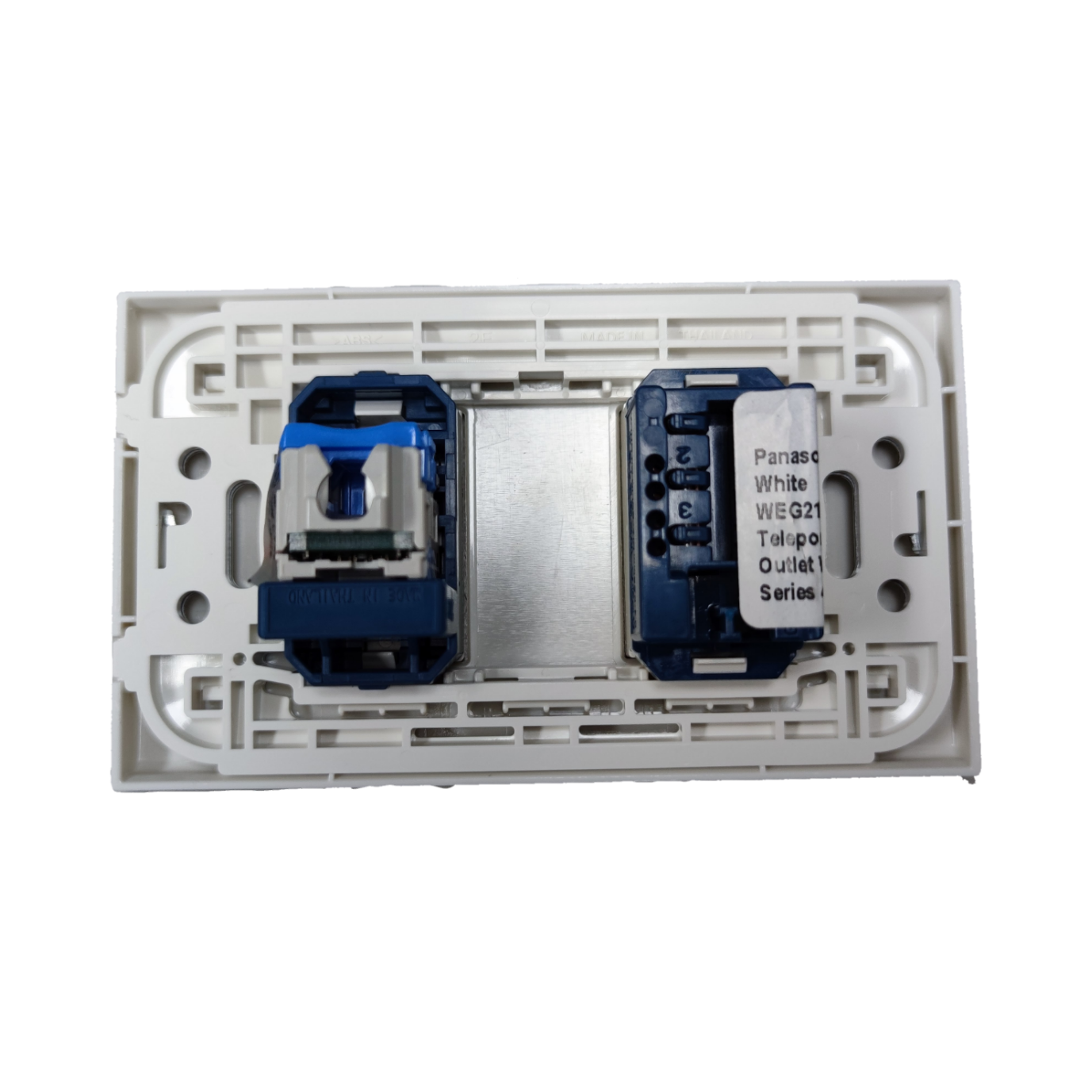 Panasonic LAN Outlet and Telephone Outlet with Plate, Data Outlet CAT6 and Telephone Outlet with Plate Wide Series, Data and Voice with Plate WEG2164 / WEG24886 / WEG6802W-1