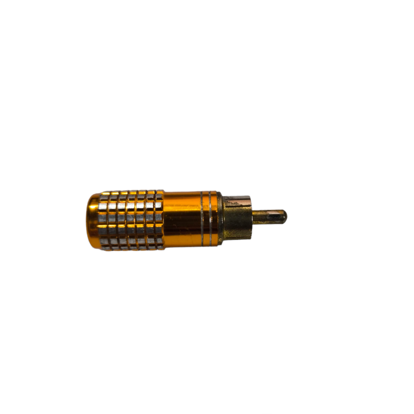 Grippes RCA Plug Metal Yellow Connector
