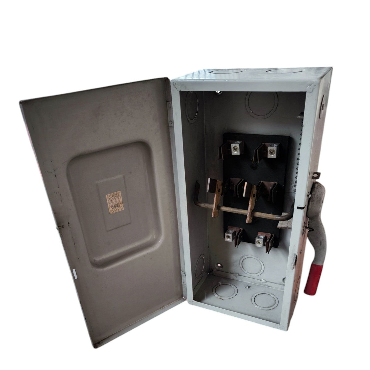 Super 200A Safety Switch Heavy Duty Switch with open metal enclosure and lever handle