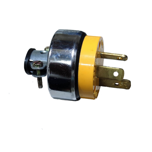 Surer 20A 125V Range Plug Type I 332 with metal and yellow plastic body for power connection