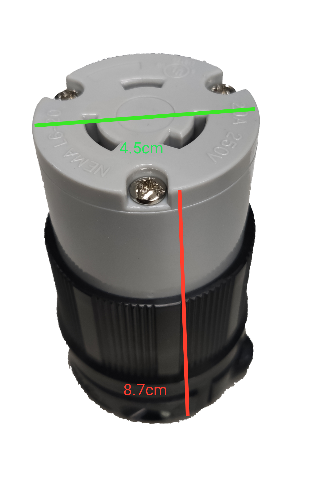 Grippes 20A twist lock plug and outlet with durable design and secure locking mechanism