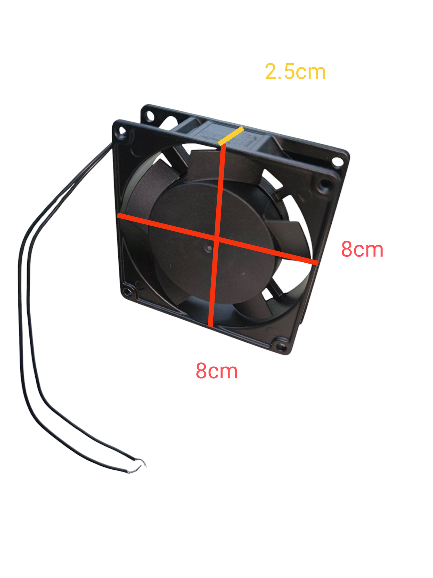 220V exhaust fan 8cm x 8cm with compact design for efficient ventilation in small spaces