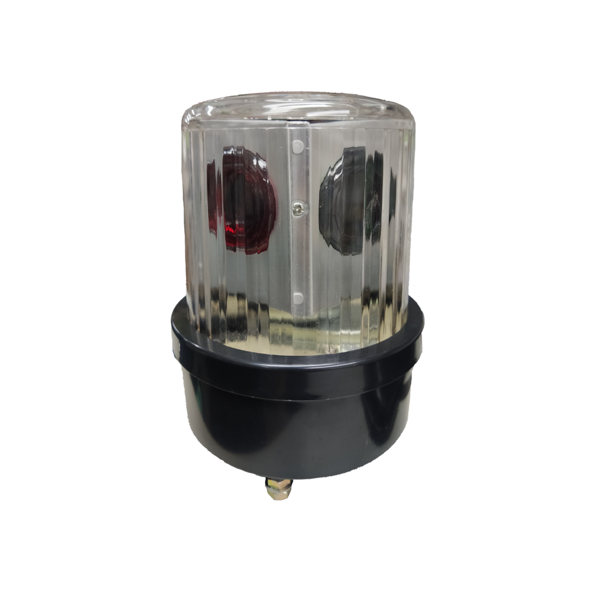 220V revolving warning light Decorative with clear lens and black base for various signaling applications