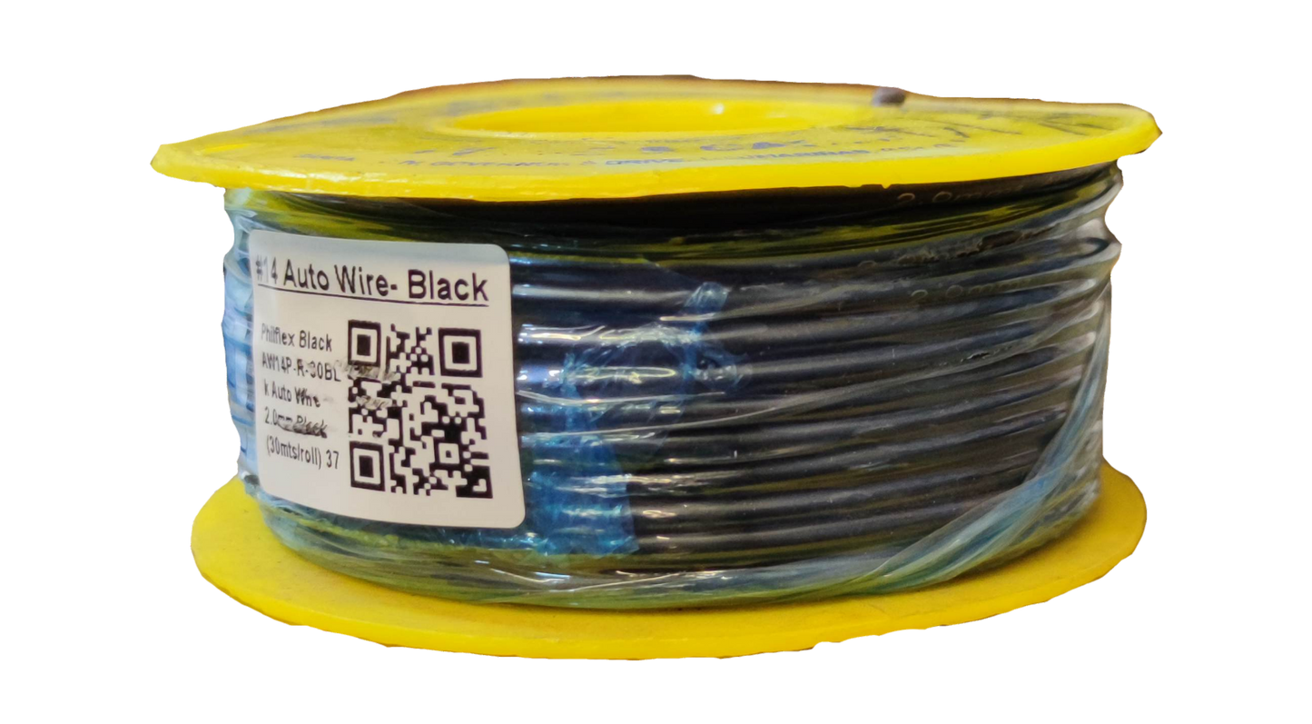 Philflex Auto Wire AWG 14 ( 2.0 mm), Automotive Wire #14 (2.0 mm) Black