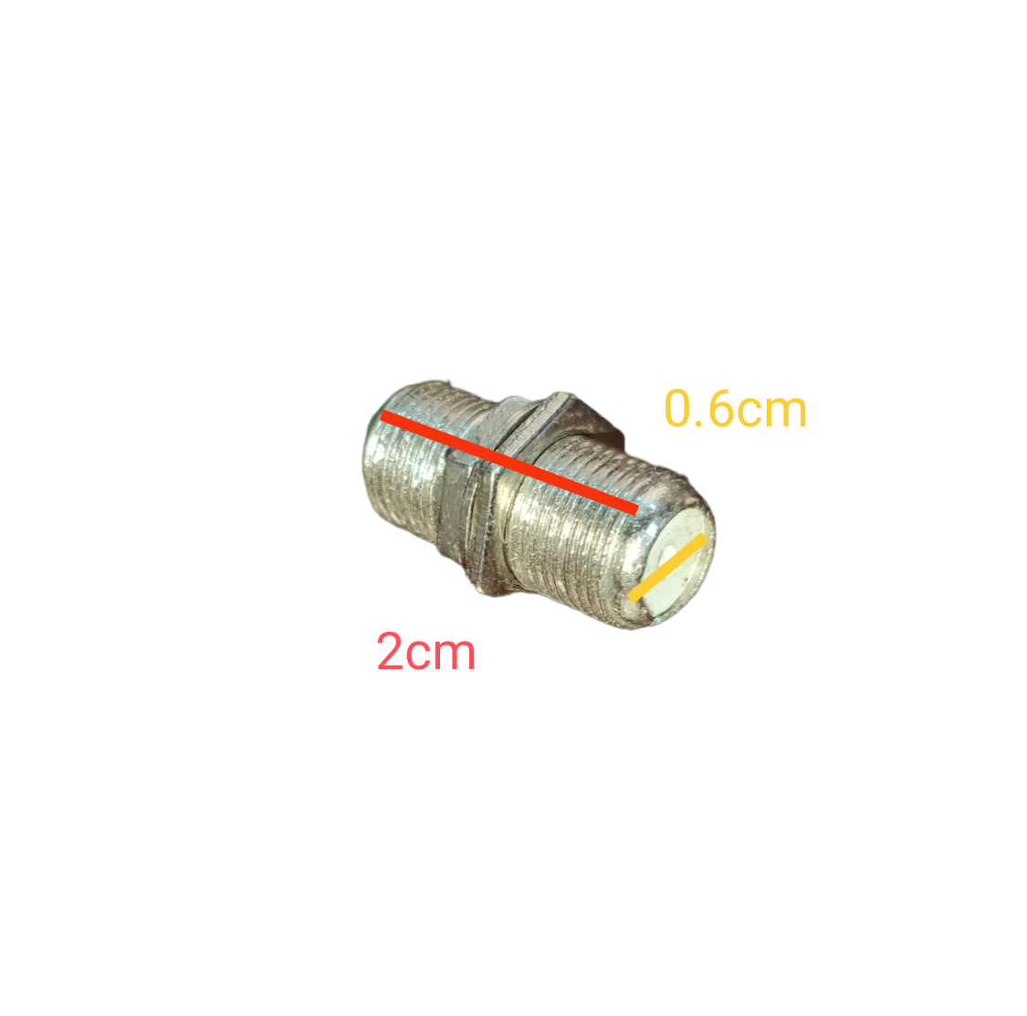 F Jack to F Jack Connector, Cable to Cable Connector for RG59 or RG6 Connector
