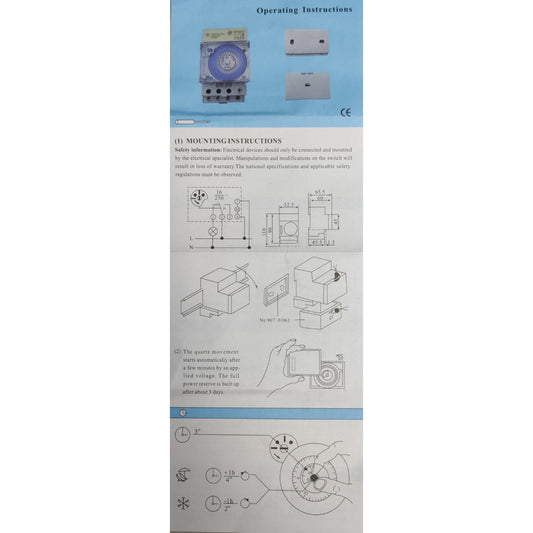 Instructions manual for a device with diagrams and text on a white background