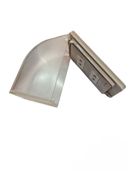 Omni Weatherproof 2 Gang Universal Outlet 15A 250V with Stainless Plate Cover WPP-605+WWP-112S+(WWU-200x2)