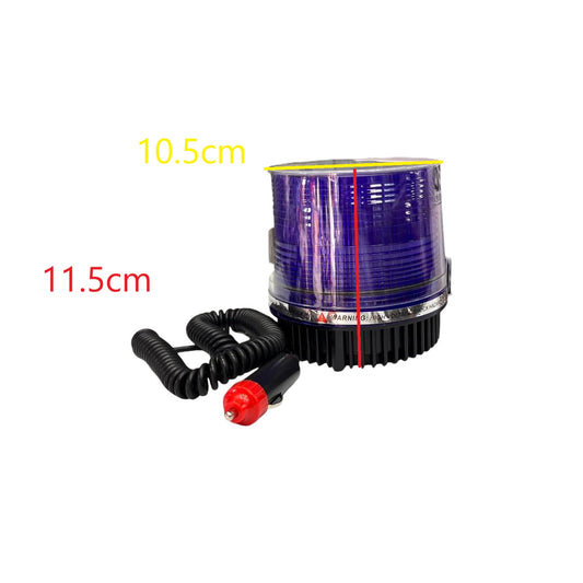 Code Red 24V blue strobe warning light with compact design and coiled power cord for safety use