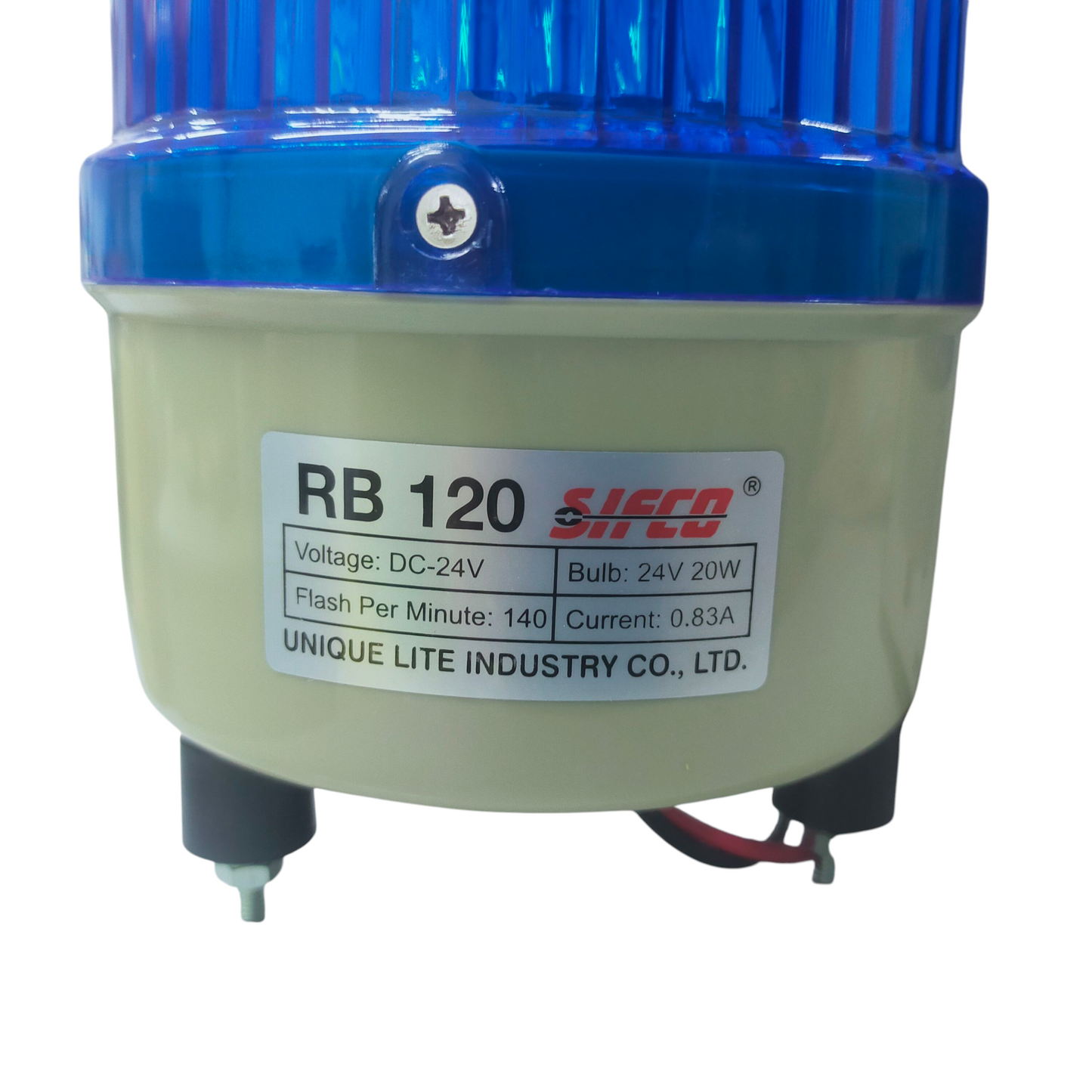 Denko Revolving Light, Warning Light (Rotary Beacon) 24V DC Blue