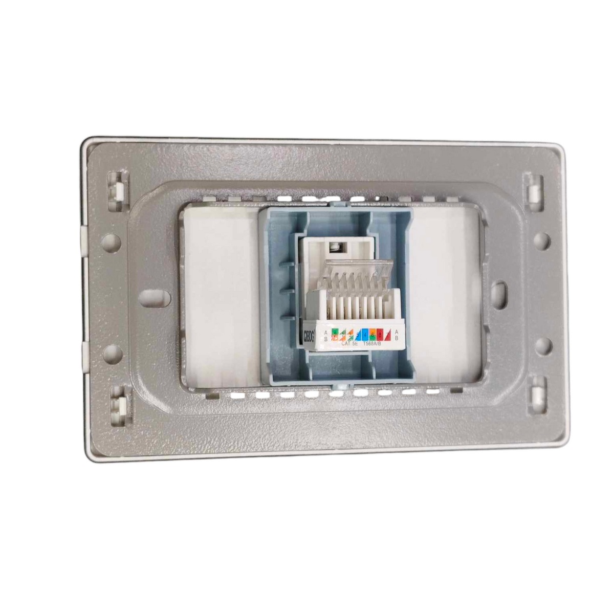 Grazen 1 Gang LAN Outlet with Plate Cover CAT5e Data Outlet Available in Black, White, Grey and White GW-017