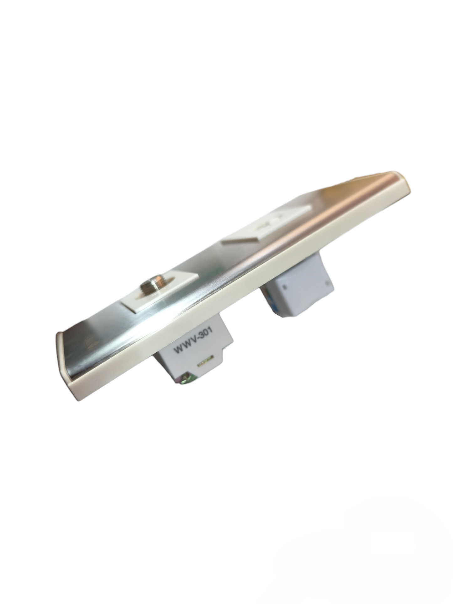 Omni 2 Gang LAN Outlet and Cable Outlet with Stainless Plate WWP-112S+WWV-310+WWC-303