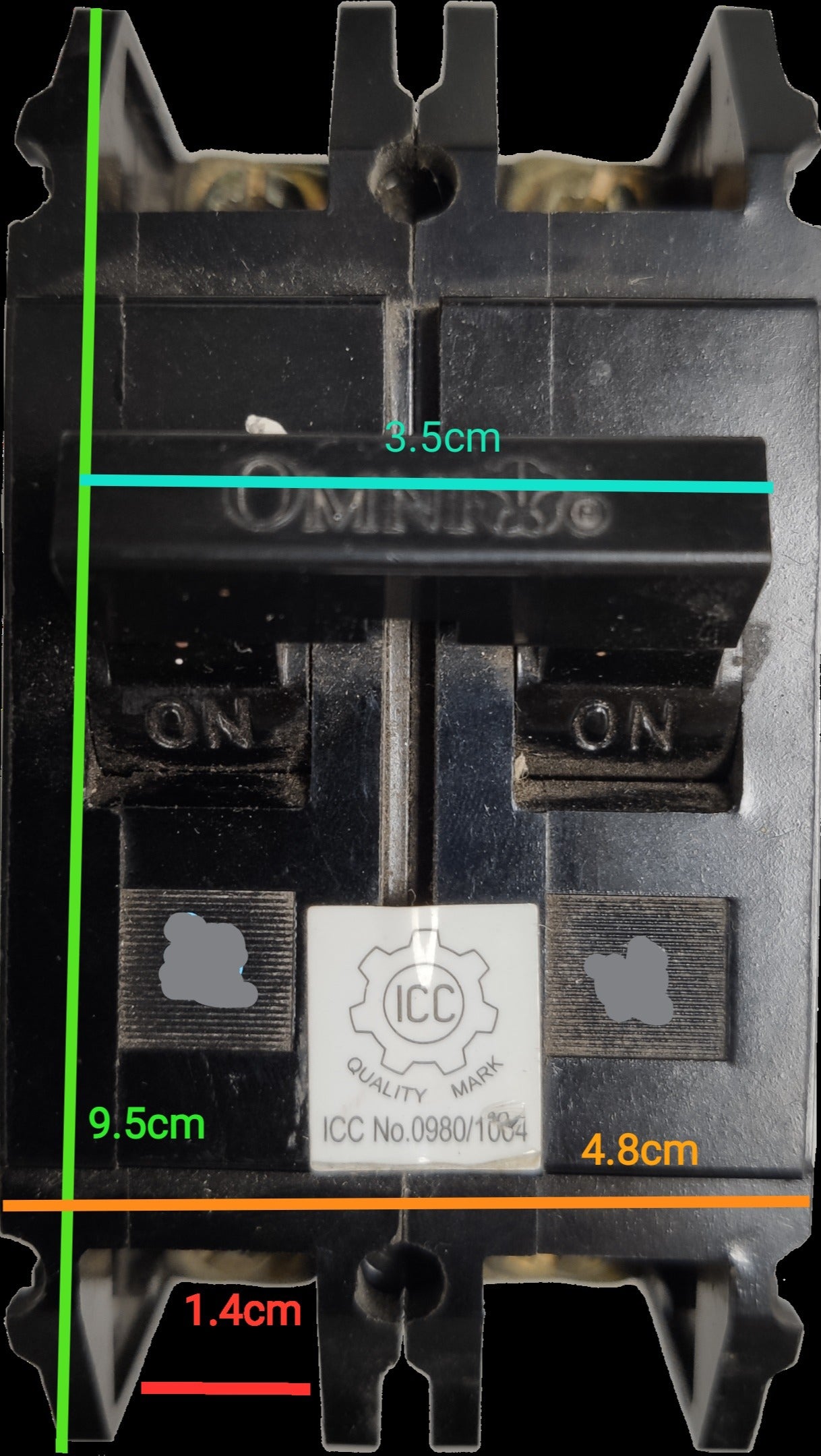 Omni 15A Circuit Breaker Bolt-on Type 2Pole 15A 2P Circuit Breaker