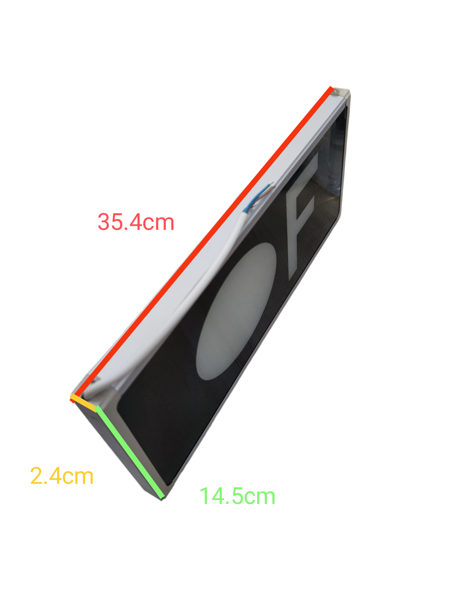 Floor Building Signage Green LED 3w Glass Single Face GB17945-2000 (H)SF