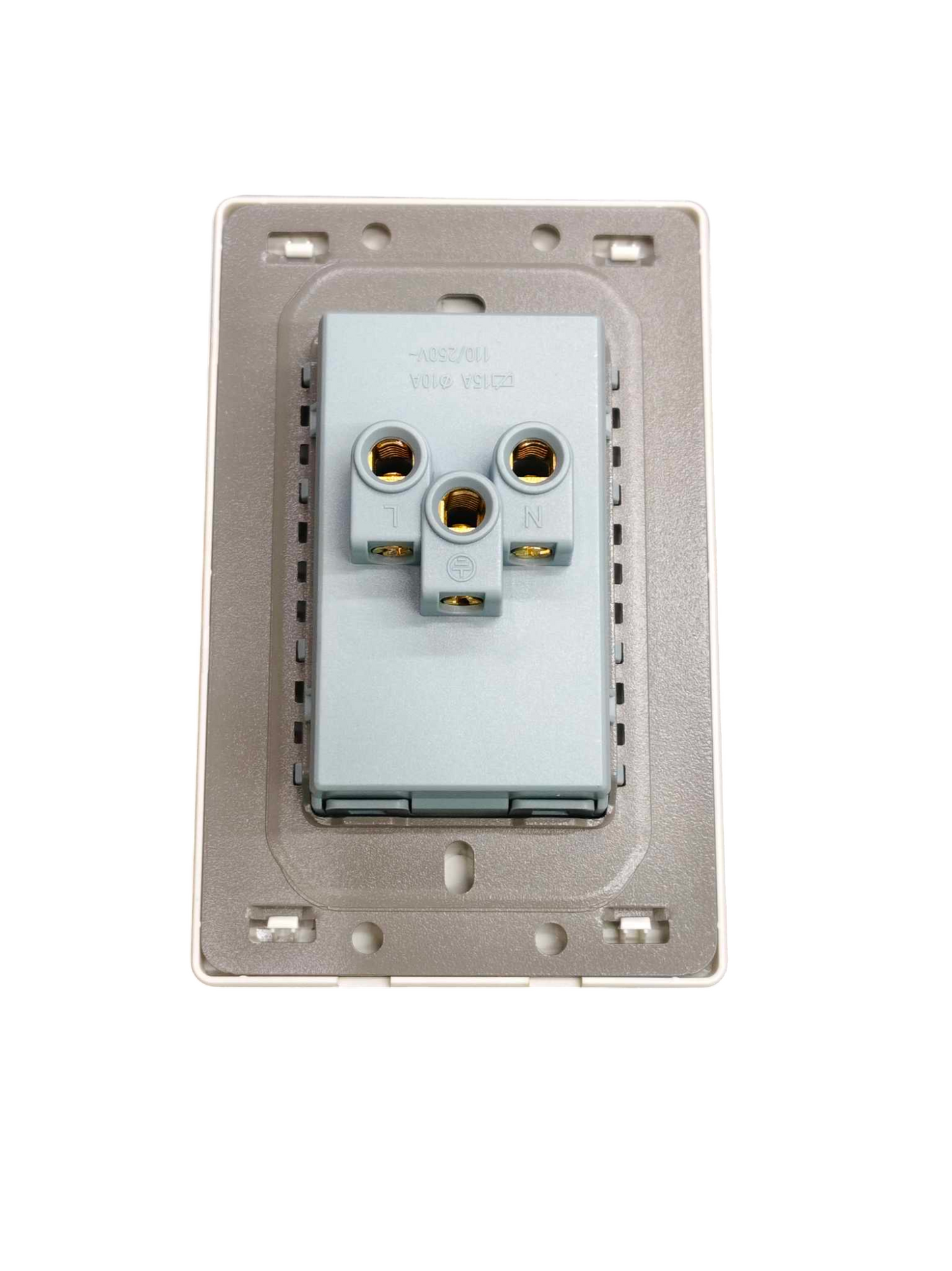 Grazen 2 Gang Universal Outlet with Ground 16A 220V Available Black White Gray and Gold GW-010