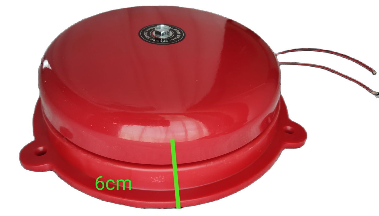 Grippes 6" Round Bell , Fire Alarm Bell 6" 150mm , 6" Red Round Bell 24V Round Bell 150mm, Bell
